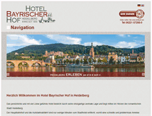 Tablet Screenshot of bayrischer-hof-heidelberg.com
